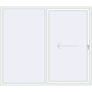Sliding patio doors 2300x2000 mm PATIO DOOR REHAU SYNEGO RAL 9016 Traffic white two-sided