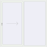REHAU SYNEGO SLIDE 2200x2200 mm RAL 9016 Traffic white two-sided
