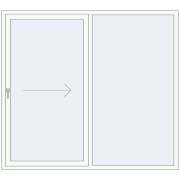 PATIO DOOR REHAU BRILLANT DESIGN 2030x1828 mm RAL 9016 Traffic white two-sided