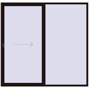 REHAU SYNEGO SLIDE 2500x2400 mm BLACK_BROWN two-sided