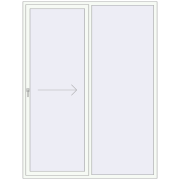 REHAU GENEO HST 1900x2500 mm RAL 9016 Traffic white two-sided