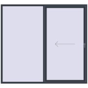 REHAU GENEO HST 2400x2200 mm ANTHRACITE_GREY_STRUKTURAL two-sided