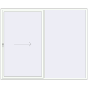 PATIO DOOR REHAU BRILLANT DESIGN 2800x2300 mm RAL 9016 Traffic white two-sided