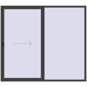 REHAU GENEO HST 2600x2300 mm BASALT_GREY two-sided