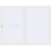 Przesuwane drzwi tarasowe 2700x2100 mm PATIO DOOR REHAU SYNEGO RAL 9016 Traffic white dwustronny