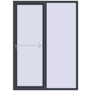 REHAU SYNEGO SLIDE 1600x2200 mm ANTHRACITE_GREY_STRUKTURAL two-sided