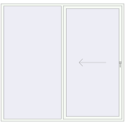 Sliding patio doors 2500x2400 mm REHAU GENEO HST RAL 9016 Traffic white two-sided
