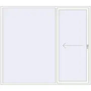 REHAU SYNEGO SLIDE 2500x2200 mm RAL 9016 Traffic white two-sided