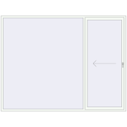 Przesuwane drzwi tarasowe 3000x2300 mm PATIO DOOR REHAU BRILLANT DESIGN RAL 9016 Traffic white dwustronny