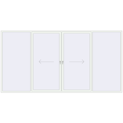 PATIO DOOR REHAU BRILLANT DESIGN 4500x2300 mm RAL 9016 Traffic white two-sided