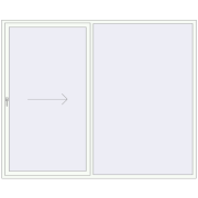 Przesuwane drzwi tarasowe 2700x2200 mm REHAU SYNEGO SLIDE RAL 9016 Traffic white dwustronny