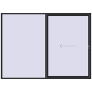 PATIO DOOR REHAU BRILLANT DESIGN 3000x2200 mm ANTHRACITE_GREY_GLATT two-sided