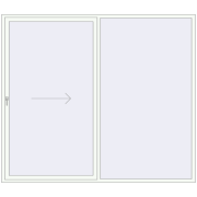 REHAU SYNEGO SLIDE 2700x2350 mm RAL 9016 Traffic white two-sided