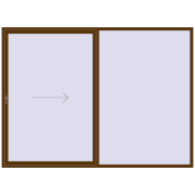 Przesuwane drzwi tarasowe 3000x2200 mm REHAU GENEO HST WALNUT dwustronny