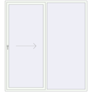 REHAU GENEO HST 2230x2455 mm RAL 9016 Traffic white two-sided