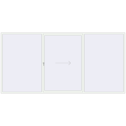 Przesuwane drzwi tarasowe 4500x2200 mm PATIO DOOR REHAU SYNEGO RAL 9016 Traffic white dwustronny
