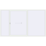 Przesuwane drzwi tarasowe 3555x2100 mm PATIO DOOR REHAU BRILLANT DESIGN RAL 9016 Traffic white dwustronny