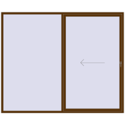 REHAU GENEO HST 2800x2300 mm WALNUT two-sided
