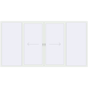PATIO DOOR REHAU BRILLANT DESIGN 4200x2200 mm RAL 9016 Traffic white two-sided
