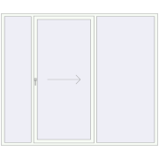 PATIO DOOR REHAU BRILLANT DESIGN 2600x2200 mm RAL 9016 Traffic white two-sided