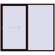 PATIO DOOR REHAU BRILLANT DESIGN 2500x2200 mm CHOCOLATE_BROWN two-sided