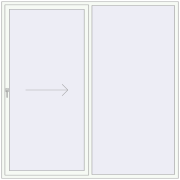 REHAU SYNEGO SLIDE 2300x2300 mm RAL 9016 Traffic white two-sided