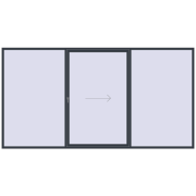 Przesuwane drzwi tarasowe 4200x2200 mm PATIO DOOR REHAU SYNEGO ANTHRACITE_GREY_STRUKTURAL dwustronny