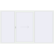 PATIO DOOR REHAU BRILLANT DESIGN 3570x2200 mm RAL 9016 Traffic white two-sided