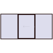 PATIO DOOR REHAU BRILLANT DESIGN 4500x2200 mm CHOCOLATE_BROWN two-sided