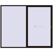 REHAU GENEO HST 2800x2300 mm BLACK_BROWN two-sided