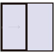 REHAU GENEO HST 2600x2400 mm BLACK_BROWN dwustronny