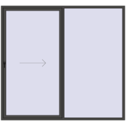 REHAU GENEO HST 2600x2400 mm BASALT_GREY dwustronny