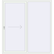 PATIO DOOR REHAU BRILLANT DESIGN 2000x2150 mm RAL 9016 Traffic white two-sided