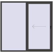 REHAU SYNEGO SLIDE 2100x2030 mm BASALT_GREY two-sided
