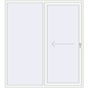 REHAU GENEO HST 1900x2100 mm RAL 9016 Traffic white two-sided
