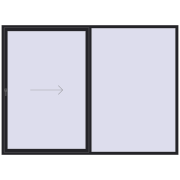 Sliding patio doors 3000x2200 mm PATIO DOOR REHAU BRILLANT DESIGN BLACK_ULTI-MATT two-sided