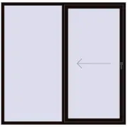 PATIO DOOR REHAU BRILLANT DESIGN 2050x2010 mm BLACK_BROWN two-sided