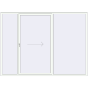 Sliding patio doors 3000x2200 mm PATIO DOOR REHAU BRILLANT DESIGN RAL 9016 Traffic white two-sided