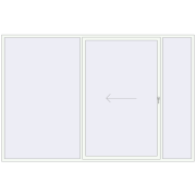 Przesuwane drzwi tarasowe 3500x2300 mm PATIO DOOR REHAU BRILLANT DESIGN RAL 9016 Traffic white dwustronny