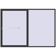 PATIO DOOR REHAU BRILLANT DESIGN 2890x2010 mm ANTHRACITE_GREY_GLATT two-sided