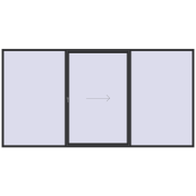 PATIO DOOR REHAU BRILLANT DESIGN 4500x2300 mm ANTHRACITE_GREY_GLATT two-sided