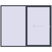 PATIO DOOR REHAU SYNEGO 2700x2200 mm ANTHRACITE_GREY_STRUKTURAL two-sided
