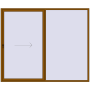 PATIO DOOR REHAU SYNEGO 2770x2300 mm GOLDEN OAK two-sided