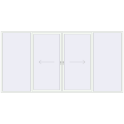 PATIO DOOR REHAU SYNEGO 4370x2200 mm RAL 9016 Traffic white two-sided