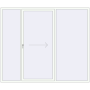 PATIO DOOR REHAU BRILLANT DESIGN 2600x2200 mm RAL 9016 Traffic white two-sided