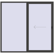 PATIO DOOR REHAU BRILLANT DESIGN 2400x2300 mm BASALT_GREY dwustronny PATIO DOOR REHAU BRILLANT DESIGN 2400x2300 mm BASALT_GREY dwustronny