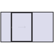 PATIO DOOR REHAU BRILLANT DESIGN 4000x2300 mm BLACK_ULTI-MATT dwustronny