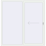 PATIO DOOR REHAU BRILLANT DESIGN 2100x2200 mm RAL 9016 Traffic white two-sided