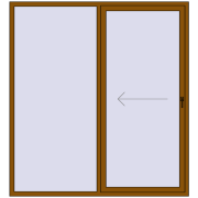 Sliding patio doors 1980x2150 mm PATIO DOOR REHAU BRILLANT DESIGN GOLDEN OAK two-sided