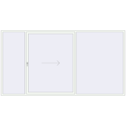 PATIO DOOR REHAU SYNEGO 3800x2000 mm RAL 9016 Traffic white two-sided